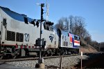 Pepsi can 160 and AMTK 120 on train 20(7) crossing Carroll Ave.  LYH station stop a mile away